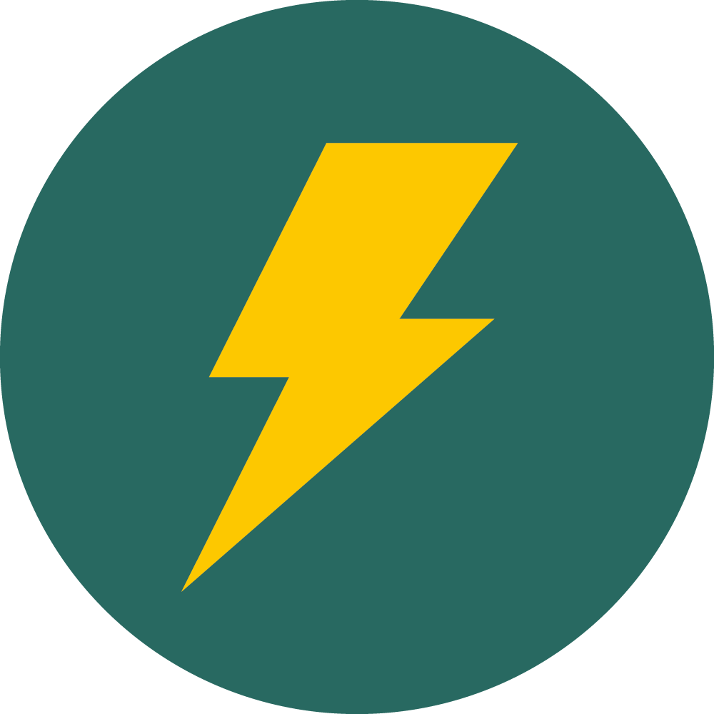 Symbol Blitz steht für Energie